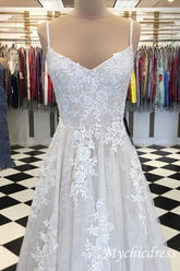 Simple Beach Lace Sleeves Boho Wedding Dresses Online - MyChicDress